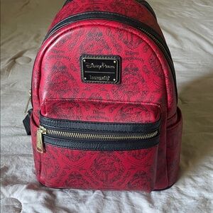 Disney Loungefly Red and Black Backpack
